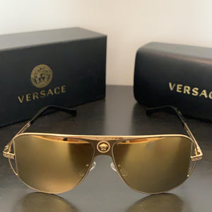 Versace Golden Medusa Aviator Sunglasses