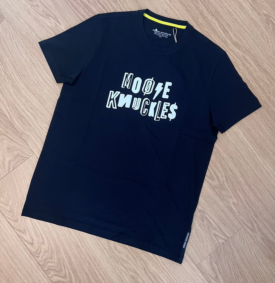 Black Moose Knuckles Print T-Shirt